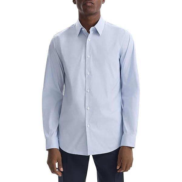 Amazon.com: Theory Men's Sylvain Good Cotton Shirt, Black, XS